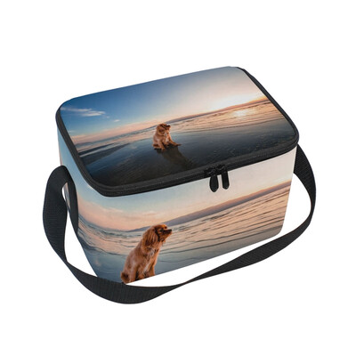 

ALAZA Lunch Box Insulated Lunch Bag Large Cooler Beach Landscape Sea Coast Tote Bag