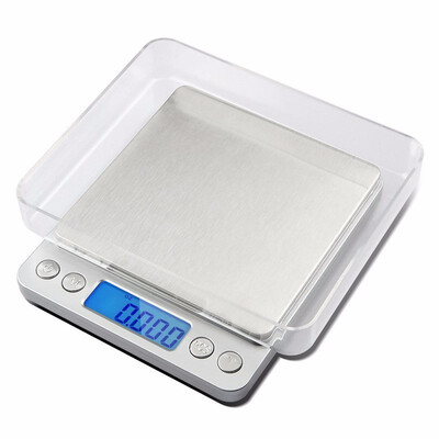 

Multifunction Digital LCD Screen Pocket Scales with Large Plastic Platform&Blue Backlit Display 6 Weighing Units Tare Function