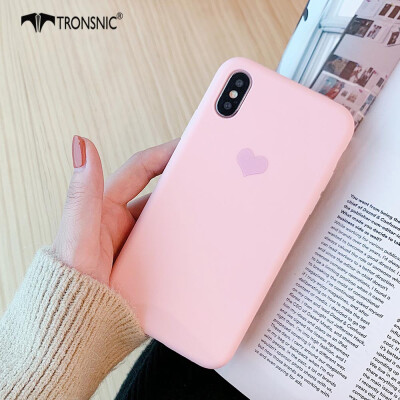 

TRONSNIC Love Heart Phone Case for iPhone XS MAX Luxury Matte Pink Yellow Case Purple Silicone Cover