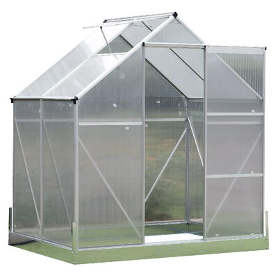 

Aluminum 425  x 625W x 72H Polycarbonate Portable Walk-In Garden Greenhouse