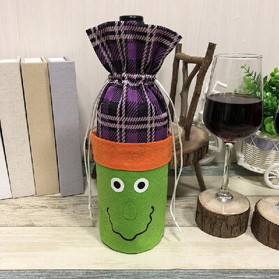 

Halloween Non-Woven Wine Bottle Bag PumpkinBlack Cat Candy Bag with Drawstring Closure Halloween Party Costumes Supplies Decorati