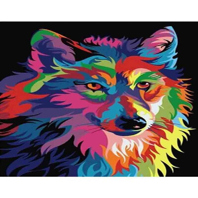

Diamond Painting Embroidery Cross Stitch Full Mosaic DIY Kit Wolf Cartoon Animal Rhinestone Home Decor