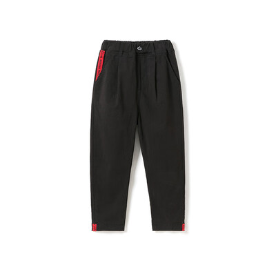 

Yibei Huangcheng boy sports pants 2019 spring loose cotton trousers 3-12 years old new solid color casual pants tide pants 1119112055 black 120cm