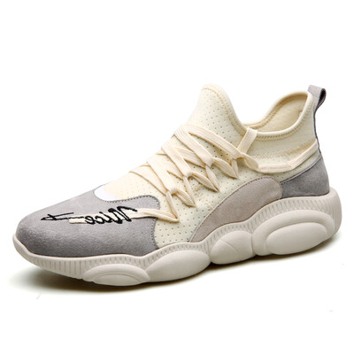 

Yi Chi EGCHI Casual Men Outdoor Slow Running Thick-soled Wearable Mesh Breathable Sports Shoes Male 28111 White 41