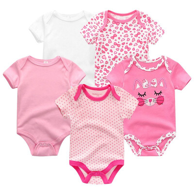 

5PCSLot Baby Bodysuits Newborn For Babies 0-12M Infant Baby Girls Clothes Jumpsuit Rompers Baby Boys Clothes Clothing Sets Cotton