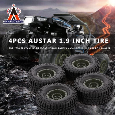 

4pcs AUSTAR 100mm 19 Inch Rim Rubber Tyre Tire Wheel for 110 RC Car Traxxas HSP Redcat RC4WD Tamiya Axial SCX10 D90 HPI RC Rock