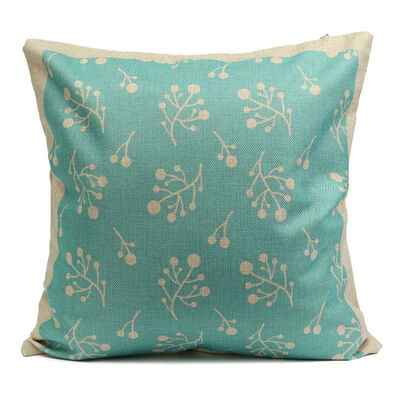 

UpperX Mint Green Home Decor Flax Cushion Cover Throw Pillow Case Fruit cherry