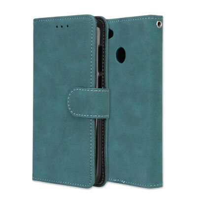 

MOONCASE ZTE Blade A6 Lite Vintage Scrub 3 Card Case - Blue
