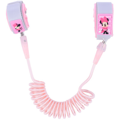 

Disney childrens anti-lost hand with baby anti-lost ring childrens anti-lost rope child safety ring wristband 18 m traction rope Minnie cherry powder 485
