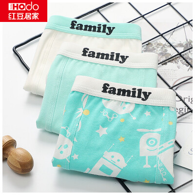 

Red bean home 2019 new boys&girls big childrens underwear childrens underwear gift box cotton ammonia A baby underwear boys mint green 13065