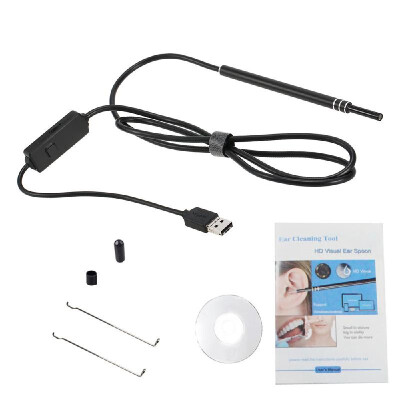 

6 LED 55MM Lens Endoscope Inspection USB Wire Snake Tube Camera for Ear Nose Throat Health Care Work with Android&Window PC