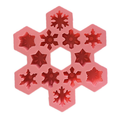 

Snowflake Ice Cube Tray Molds DIY Fondant Decoration for Chocolate Cake 6 Different Shapes Silicone Baking Tool