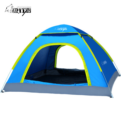 

Wolf Walker Quick Open Automatic Outdoor 3-4 People Family Set Rainproof Double Camping Camping LXZ-1051 Blue