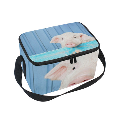 

ALAZA Lunch Box Insulated Lunch Bag Large Cooler Cute Pig Tote Bag