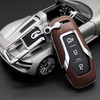 

Car Accessories Top Layer Leather Car Key Case Keychain For Ford 15-17 EDGE13-16 new Mondeo 20L16-17 Explorer 23 T
