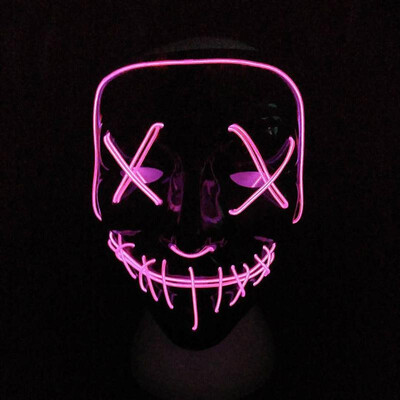 

Halloween Mask LED Light Up Party Masks The Purge Election Year Great Funny Masks Festival Cosplay Costume Supplies Glow In Dark