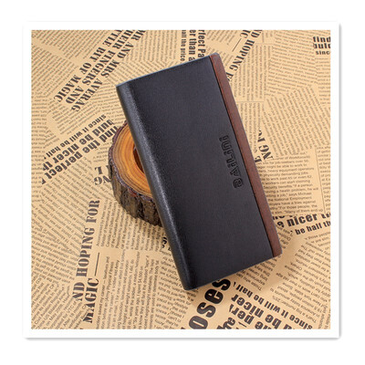 

2018 new popular business wood grain mens wallet clutch bag long wallet soft wave package