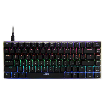 

AJAZZ AK33 Linear Action Mechanical Keyboard Gaming E-sport LED Colorful Keyboard 82 Keys RGB USB Wired Anti-Ghosting for PC Noteb