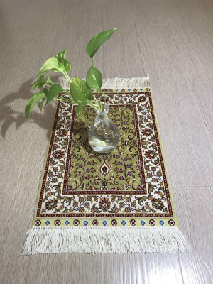 

FangCun 1x15Turkish style handmade silk carpetflowers were painted on the carpetFC1X1D505