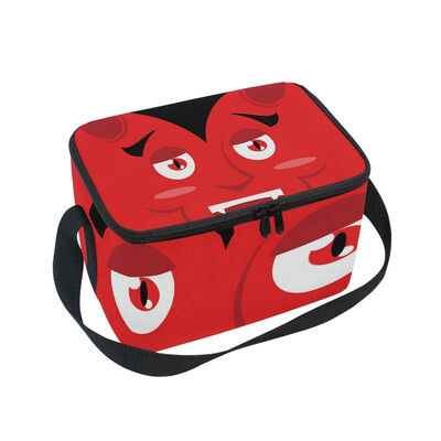

ALAZA Lunch Box Insulated Lunch Bag Large Cooler Kind Good Devil Face Tote Bag