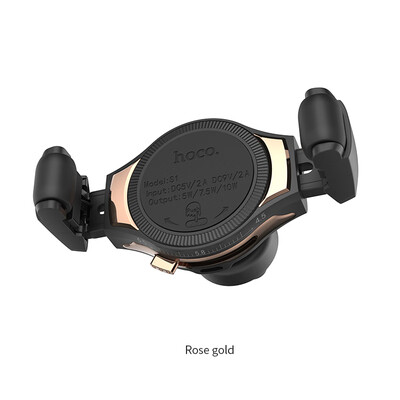 

HOCO Car Qi Wireless Charger 10W Fast Charging Stand for iPhone X  XR Samsung S9 Car Roller Mount Mobile Phone Air Vent Holder