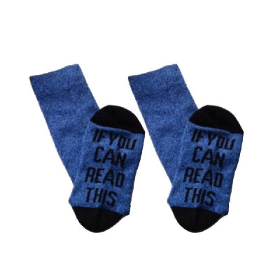 

Letter Printed Blending Socks for Men Breathable Sweat Absorption Adult Socks