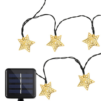 

SS - 31 Solar Powered Waterproof 20 LEDs Iron Star String Lamp Home Yard Christmas Decoration