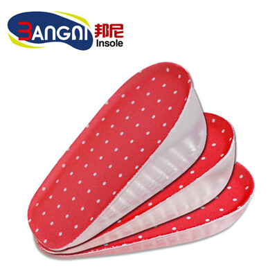 

3AnGnI Bonnie Silicone Invisible Heightening Insole Mens Shock Comfortable Green Dot Womens 25cm