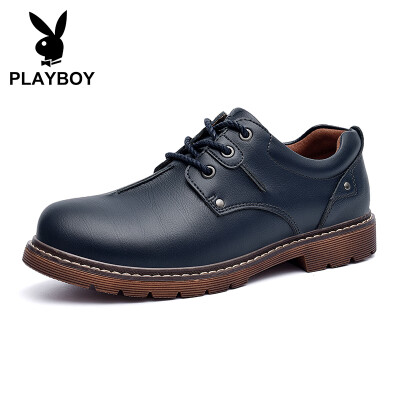 

Playboy PLAYBOY British fashion business casual shoes mens low-top tie wild DS85245 dark blue 40