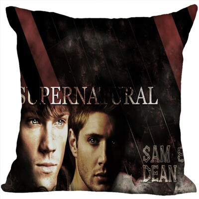 

Supernatural Pillow Cover Bedroom Home Office Decorative Pillowcase Square Zipper Pillow Cases Satin Fabric No Fade