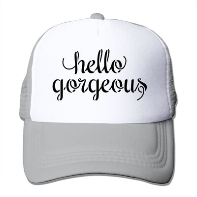 

SHINENGST Hello Gorgeous Mesh Trucker CapsHats Adjustable for Unisex Black