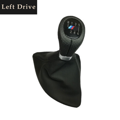 

5 Speed 6 Speed Gear Shift Knob Lever With Boot Cover Stick for BMW E87 E90 E92 X1 Accessories Left Drive With  Logo