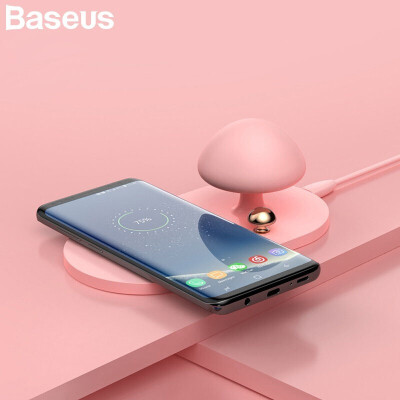 

Baseus 10W Qi Wireless charger Mushroom bedside Night light wireless charging for iphone XS XR X 8 Samsung S9 S9 S8 Edge