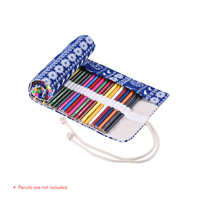 

Canvas Pencil Roll Pouch Case Bag Wrap Holder Storage 72 Holes for Artist