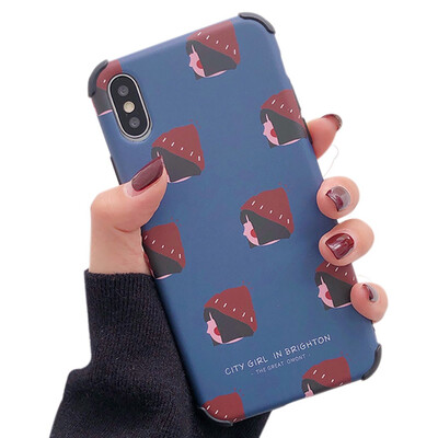 

Cute Girl Case for Iphone XS XR 8Plus Hard Cover Ultra-thin Non Slip TPU Drop Protection Compatible With Ip78XXsXRXs Max