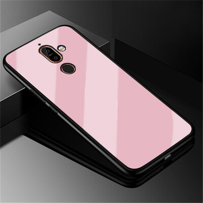 

Goowiiz Phone Case For Nokia X6X761 Plus71 Plus7 Plus8 Sirocco Luxury Fashion Tempered Glass Slim Cover Soft edge Anti fall