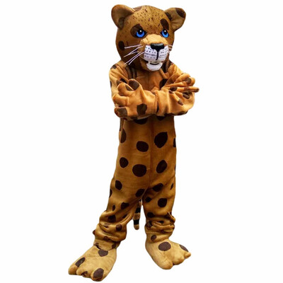 

LangtengYellow Brown Leopard Mascot Costume Cartoon Cosplay Party Halloween Christmas Festival Performance