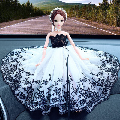 

1 pcs lovely Dolls beautiful Decorative Dolls auto Ornament Sweet Wedding Handmade dolls Fashion Car Interior Decoration