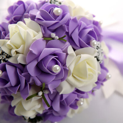 

UpperX Handmade Rose Bouquet DecorChampagne