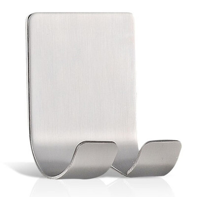 

UpperX Razor Holder Plug Holder Hook with Self Adhesive - Brushed Stainless Steel 4 Pack
