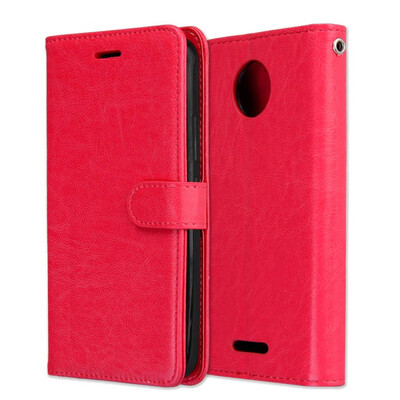 

MOONCASE Motorola Moto C 3 Card Photo Frame Holster - Red