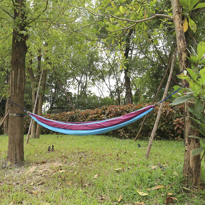 

260x140CM Parachute Hammock fabric Mosquito Net Adult Outdoor Backpacking Travel Survival Hunting Sleeping Bed Portable With rope