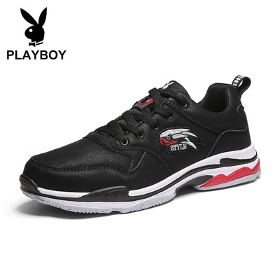 

Playboy PLAYBOY Korean sports running casual shoes mens low to help lightweight non-slip DS85237 black 39