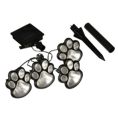 

UpperX Hot 4x Solar Dog Cat Animal Paw Print Lights Garden Outdoor LED Path Lamp Auto On