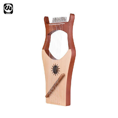 

Waltert 10-String Wooden Lyre Harp Nylon Strings Spruce Topboard Beech Wood Backboard String Instrument with Carry Bag WH03