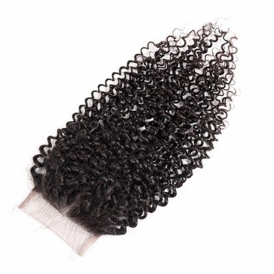 

Nami Hair Wholesale Price 4x4 Lace Closure Brazilian Kinky Curly Remy Human Hair Free Middle Three Part Human Hair Closure