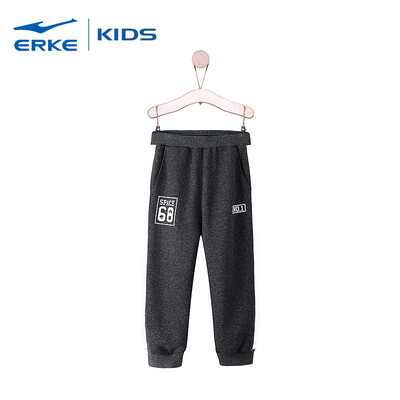 

Hongxing Erke ERKE childrens clothing boys pants students knitted childrens sports pants casual pants 63219157051 deep twist gray 130