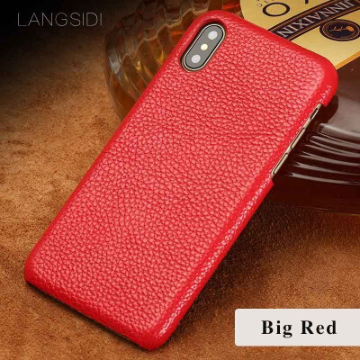 

Leather phone case iPhone5 6 7 8s plus protective shell lychee leather back cover leather all-inclusive for x xs max xr phone case