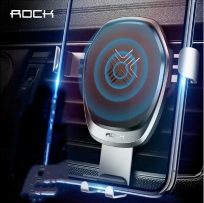 

ROCK car phone holder car wireless charger gravity bracket car outlet Apple Samsung charger star silver