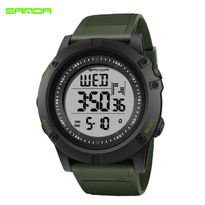 

SANDA 372 Electronic Sport Watch Men Waterproof Watches Digital LED Back Light Wristwatch for Male Clock